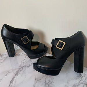 Michael Michael Kors Black Leather Heels